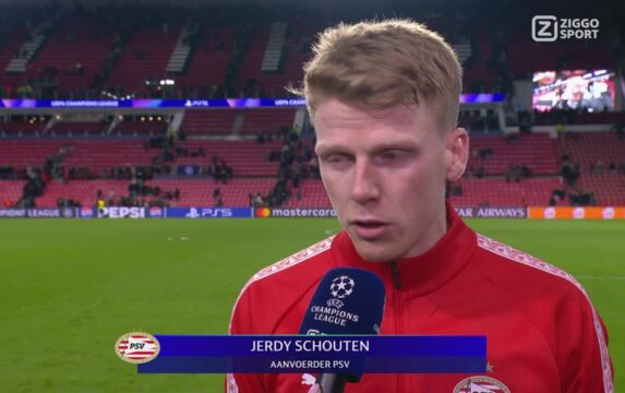 Klik hier om QT Schouten na PSV Atletico Madrid van 9 december te bekijken.