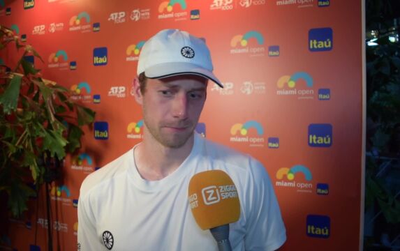Van de Zandschulp: 'Het is geweldig om van zo'n goeie speler te kunnen winnen'
